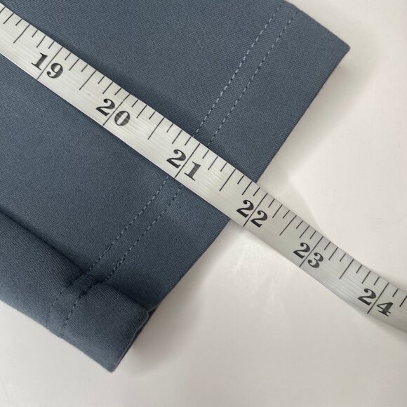 Betabrand Double-Breasted Stretch Ponte Blazer XL Dusty Blue Silver Buttons - Picture 10 of 13